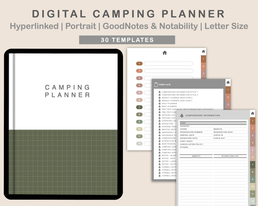 Digital Camping Planner - Neutral