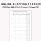 Personal Inserts - Online Shopping Tracker