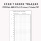 Personal Inserts - Credit Score Tracker