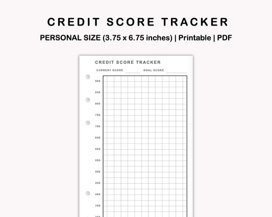 Personal Inserts - Credit Score Tracker