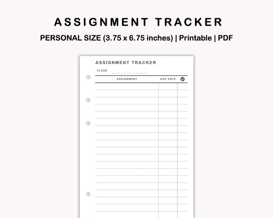 Personal Inserts - Assignment Tracker