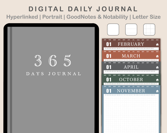 365 Day Journal - Muted
