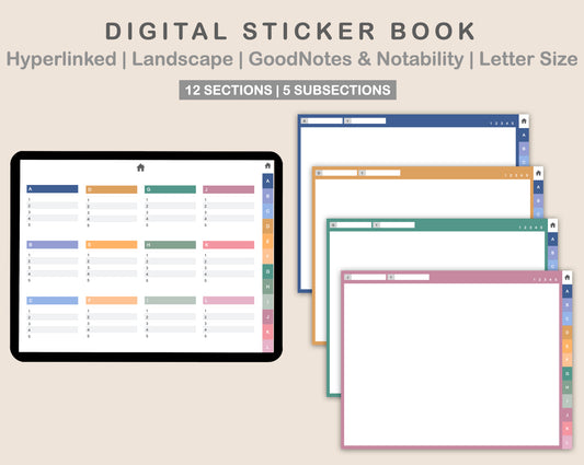 Digital Sticker Book - Landscape - Spring