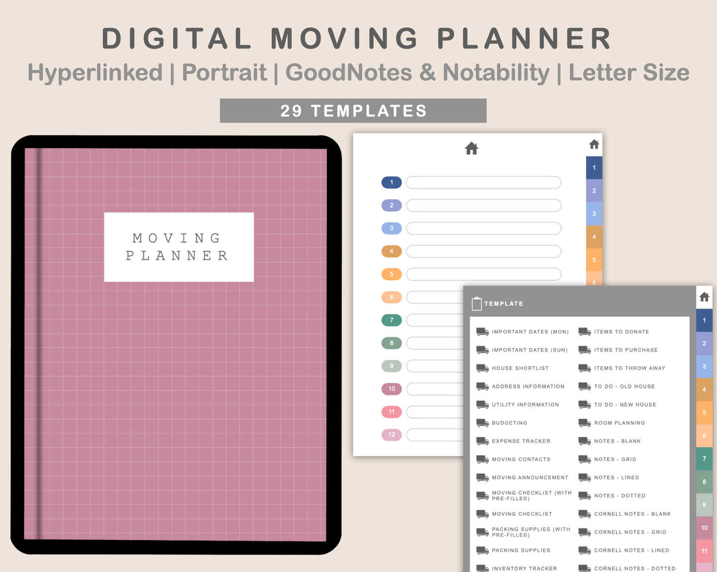 Digital Moving Planner - Spring