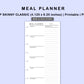 Skinny Classic HP Inserts - Meal Planner with Grocery List