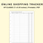 Classic HP Inserts - Online Shopping Tracker