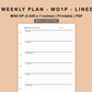 Mini Happy Planner Inserts - Weekly Plan - WO1P - Lined