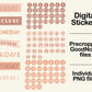 Digital Sticker - Days of the week and Date in Neutral theme