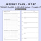 Skinny Classic HP Inserts - Weekly Plan - WO2P - with Habit Tracker