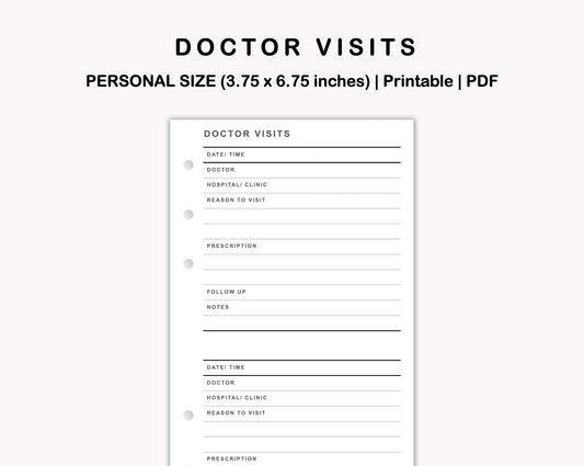 Personal Inserts - Doctor Visit