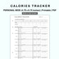 Personal Wide Inserts - Calories Tracker