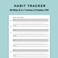 B6 Wide Inserts - Habit Tracker