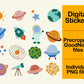 Digital Sticker - Space Galaxy