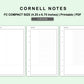 FC Compact Inserts - Cornell Notes