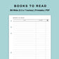 B6 Wide Inserts - Books to read