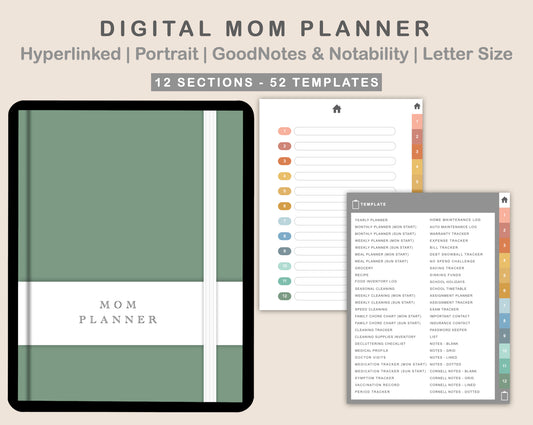 Digital Mom Planner - Boho