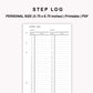 Personal Inserts - Step Log