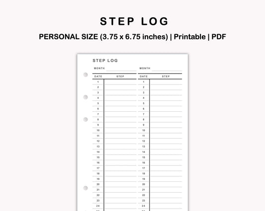 Personal Inserts - Step Log
