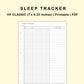 Classic HP Inserts - Sleep Tracker