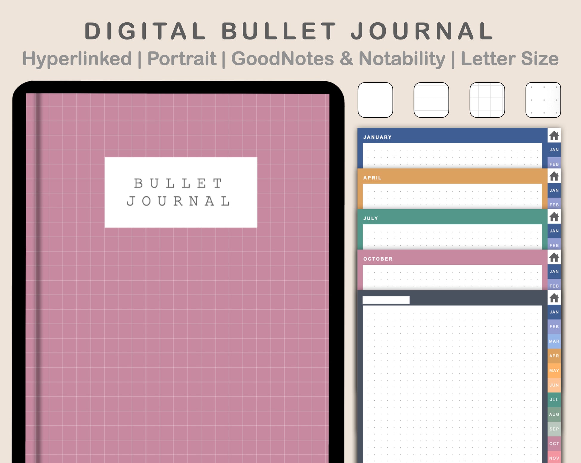 Digital Bullet Journal Templates for Free