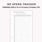 Personal Inserts - No Spend Tracker