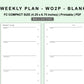 FC Compact Inserts - Weekly Plan - WO2P - Blank