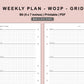 B6 Inserts - Weekly Plan - WO2P - Grid