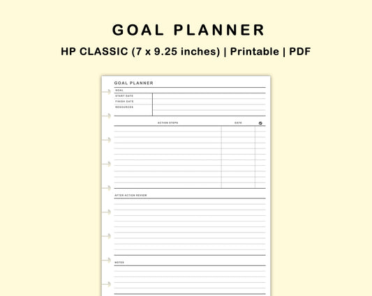 Classic HP Inserts - Goal Planner