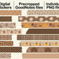 Digital Washi Tape - Brown Coffee