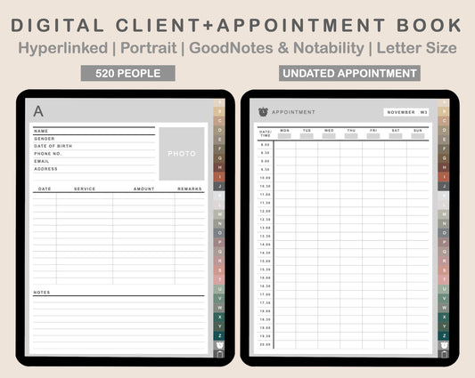 Digital Client Book - Portrait - Muted