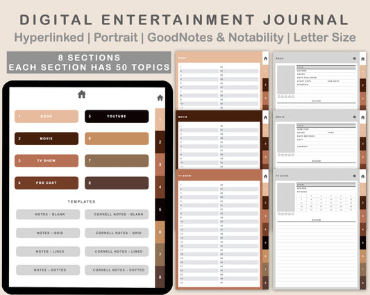 Digital Entertainment Planner - Brown