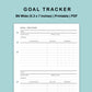 B6 Wide Inserts - Goal Tracker