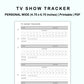 Personal Wide Inserts - TV Show Tracker