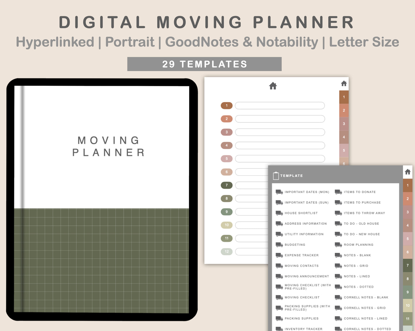 Digital Moving Planner - Neutral