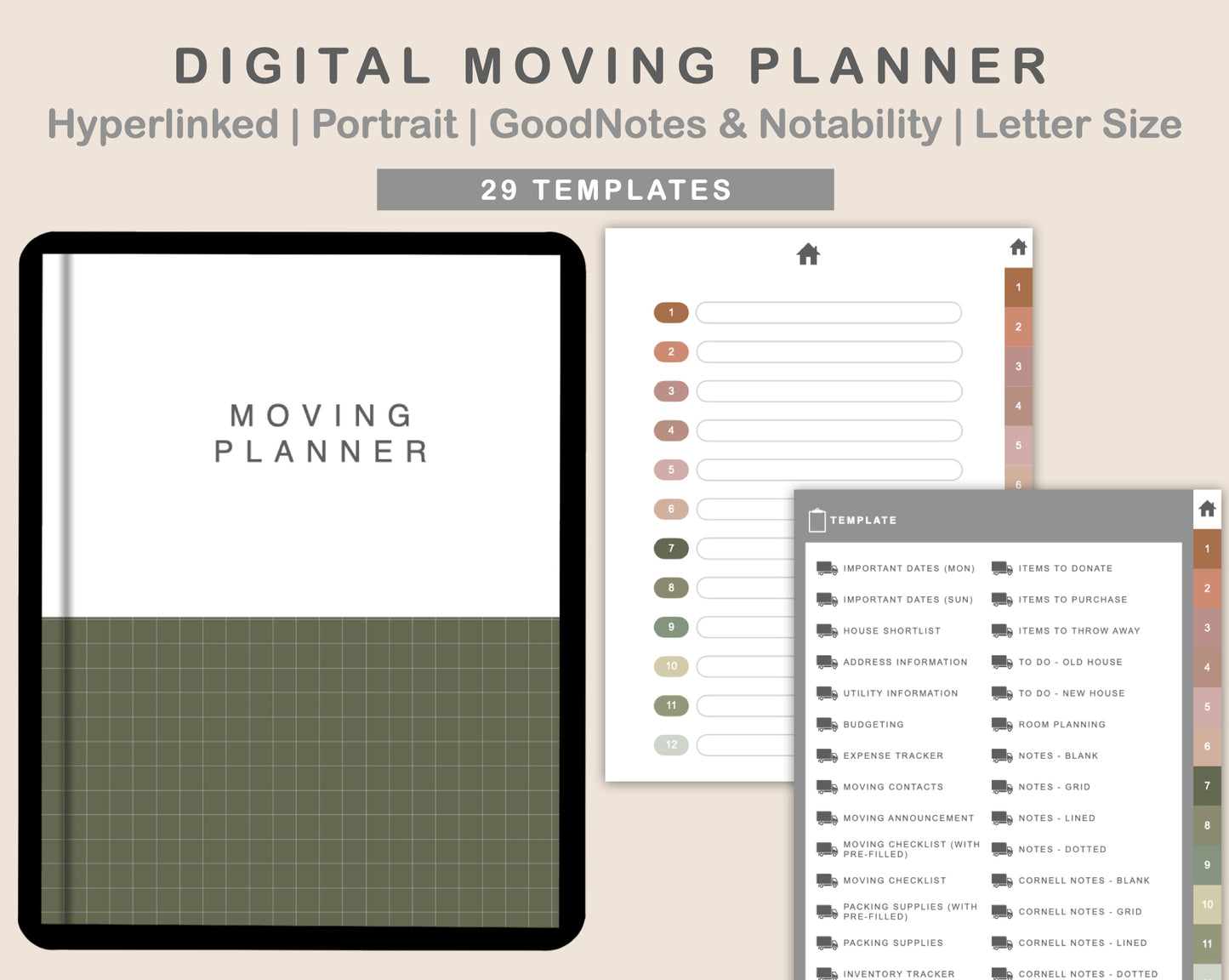 Digital Moving Planner - Neutral