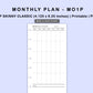Skinny Classic HP Inserts - Monthly Plan - MO1P