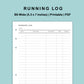 B6 Wide Inserts - Running Log