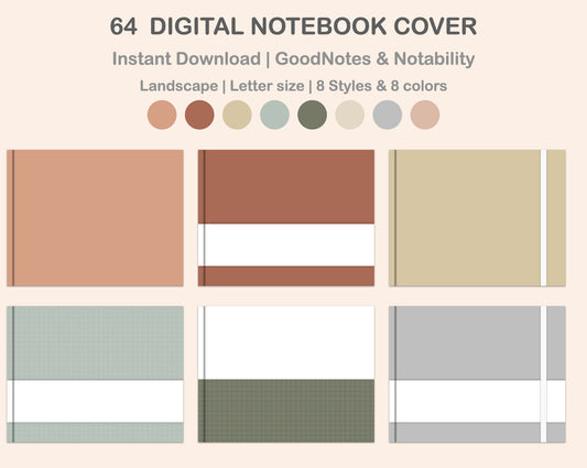 Digital Notebook Cover - Landscape - Earthy