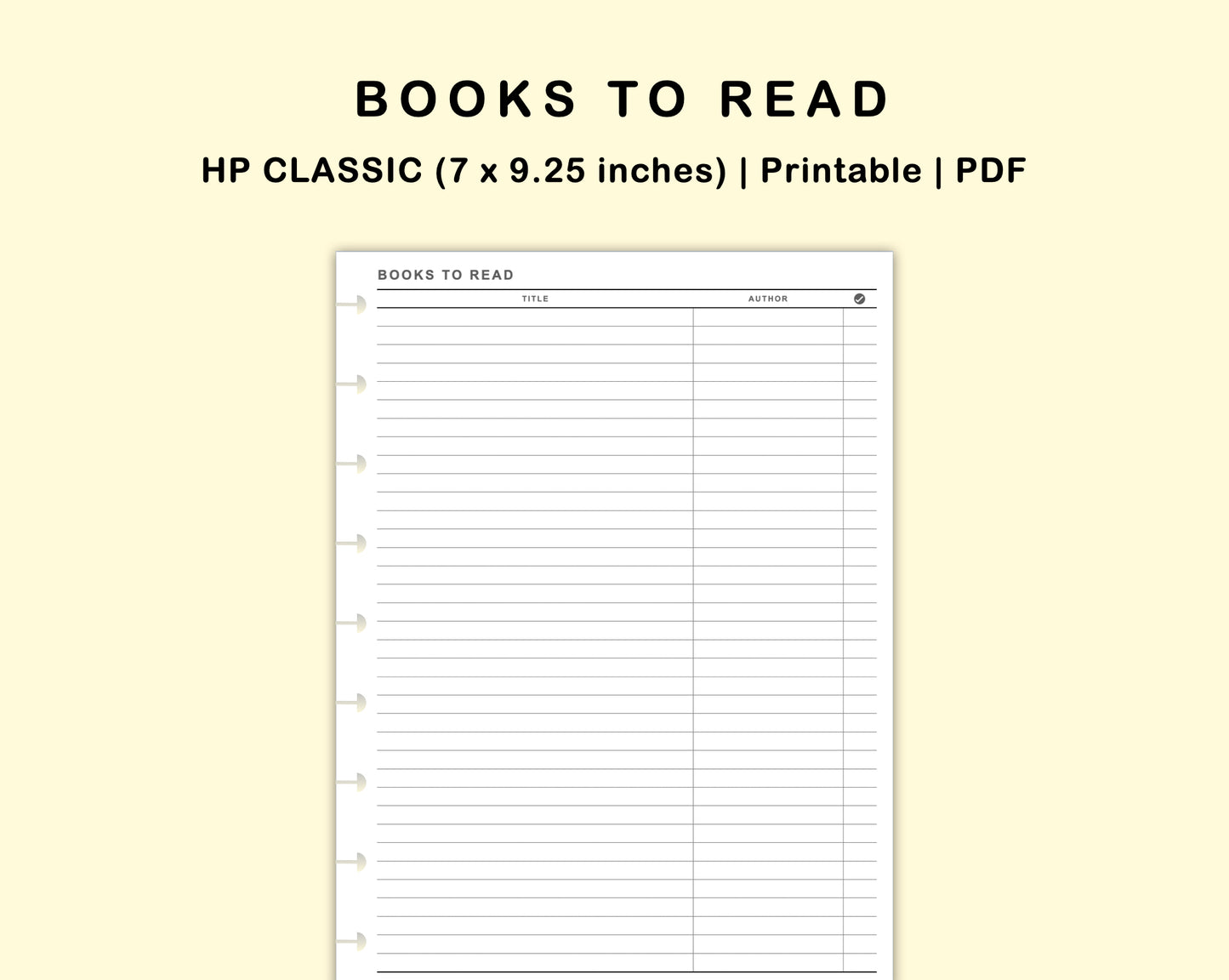 Classic HP Inserts - Books to read