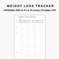 Personal Inserts - Weight Loss Tracker