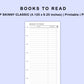 Skinny Classic HP Inserts - Books to read