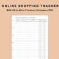 Mini Happy Planner Inserts - Online Shopping Tracker