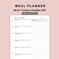 B6 Inserts - Meal Planner with Grocery List