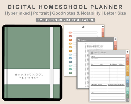 Digital Homeschool Planner - Boho