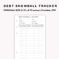 Personal Inserts - Debt Snowball Tracker