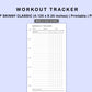 Skinny Classic HP Inserts - Workout Tracker