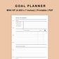 Mini Happy Planner Inserts - Goal Planner