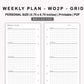 Personal Inserts - Weekly Plan - WO2P - Grid
