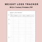 B6 Inserts - Weight Loss Tracker