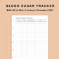 Mini Happy Planner Inserts - Blood Sugar Tracker